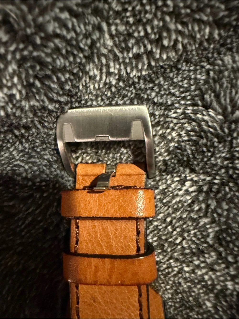 Fossil Men's Watch with Brown Leather Strap and Silver Case